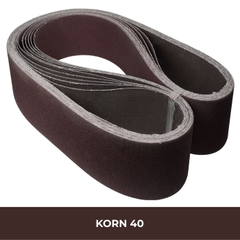 Schleifbänder 150x2000 mm Korn 40 Stahl, Metall und Holz